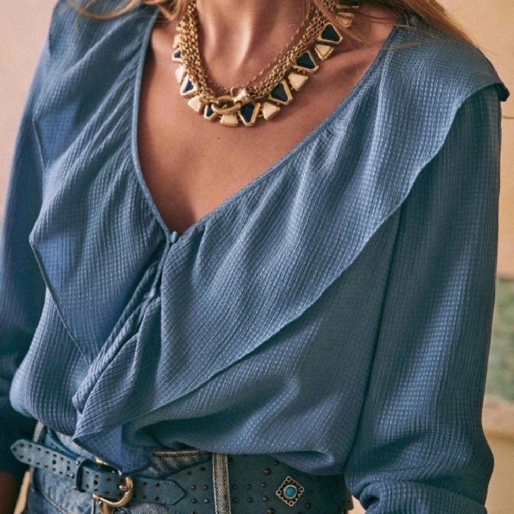 Sezane Priscilla silk blouse - Picture 1 of 5